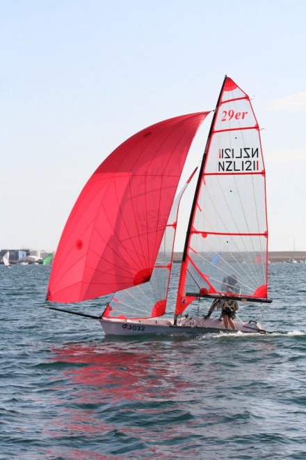 The New Zealand crew compete in the 2006 Worlds at Weymouth, UK © Ross Whitburn